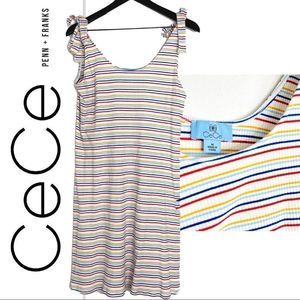 CECE Striped Sundress, Scoop-Neck, Pullover Style, Size M, NWT